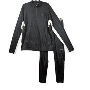 Paradox track suit set Mens L Pullover 1/4 zip Pull on pants stretch athleisure